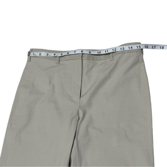 MaxMara Beige Straight Leg Cuffed Stretch Casual Pants Size 8 - Picture 4 of 9